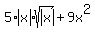 5%2Aabs%28x%29%2Asqrt%28abs%28x%29%29%2B9x%5E2%29