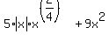 5%2Aabs%28x%29%2Ax%5E%28%282%2F4%29%29%2B9x%5E2%29