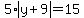 5%2Aabs%28y%2B9%29=15