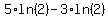 5%2Aln%282%29+-+3%2Aln%282%29