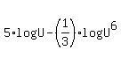 5%2Alog%28+U%29+-+%281%2F3%29%2Alog%28U%5E6%29