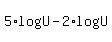 5%2Alog%28+U%29+-+2%2Alog%28U%29