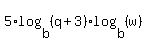 5%2Alog%28b%2C+%28q+%2B+3%29%29+%2A+log%28b%2C+%28w%29%29