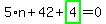 5%2An%2B42%2Bhighlight_green%28+4+%29=0