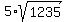 5%2Asqrt%281235%29