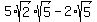 5%2Asqrt%282%29%2Asqrt%285%29+-+2%2Asqrt%285%29