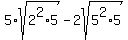 5%2Asqrt%282%5E2%2A5%29-2sqrt%285%5E2%2A5%29