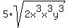 5%2Asqrt%282x%5E3x%5E3y%5E3%29