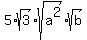 5%2Asqrt%283%29%2Asqrt%28a%5E2%29%2Asqrt%28b%29