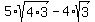 5%2Asqrt%284%2A3%29+-+4%2Asqrt%283%29