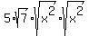 5%2Asqrt%287%29%2Asqrt%28x%5E2%29%2Asqrt%28x%5E2%29