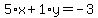 5%2Ax%2B1%2Ay=-3