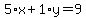 5%2Ax%2B1%2Ay=9