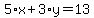 5%2Ax%2B3%2Ay=13