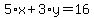 5%2Ax%2B3%2Ay=16