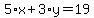 5%2Ax%2B3%2Ay=19