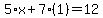 5%2Ax%2B7%281%29=12