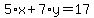 5%2Ax%2B7%2Ay=17