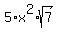 5%2Ax%5E2%2Asqrt%287%29