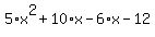 5%2Ax%5E2%2B10%2Ax-6%2Ax-12