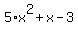 5%2Ax%5E2%2Bx-3