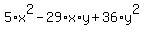 5%2Ax%5E2-29%2Ax%2Ay%2B36%2Ay%5E2