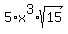 5%2Ax%5E3%2Asqrt%2815%29