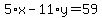 5%2Ax-11%2Ay=59