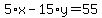 5%2Ax-15%2Ay=55