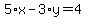5%2Ax-3%2Ay=4