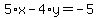 5%2Ax-4%2Ay=-5