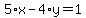 5%2Ax-4%2Ay=1