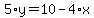 5%2Ay=10-4%2Ax
