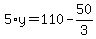 5%2Ay=110-50%2F3