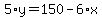 5%2Ay=150-6%2Ax