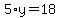 5%2Ay=18