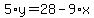 5%2Ay=28-9%2Ax