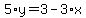5%2Ay=3-3%2Ax