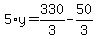 5%2Ay=330%2F3-50%2F3