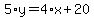 5%2Ay=4%2Ax%2B20