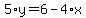 5%2Ay=6-4%2Ax
