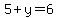 5%2B+y=6