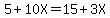 5%2B10X=15%2B3X