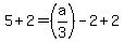 5%2B2=%28a%2F3%29-2%2B2