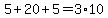 5%2B20%2B5=3%2A10