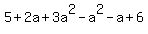 5%2B2a%2B3a%5E2-a%5E2-a%2B6