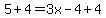 5%2B4=3x-4%2B4