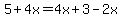5%2B4x=4x%2B3-2x