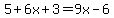 5%2B6x%2B3=9x-6