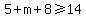 5%2Bm%2B8%3E=14